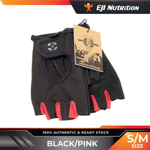 Womens Train Gloves, Black/Pink