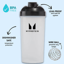 Load image into Gallery viewer, Myprotein Plastic Shaker - Clear/Black