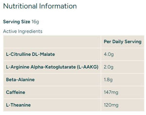 Origin Pre-Workout Dry Scoop, 18 Servings